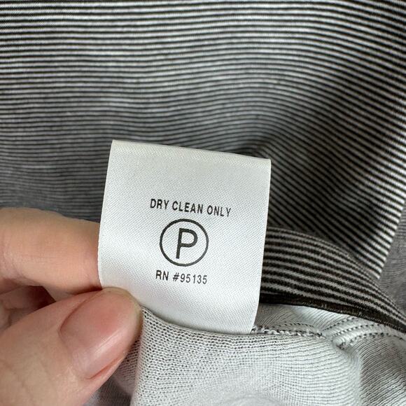 Lafayette 148 Striped Turtleneck Sweater in Black and White Sz M | Comfy Neutral - Picture 10 of 12